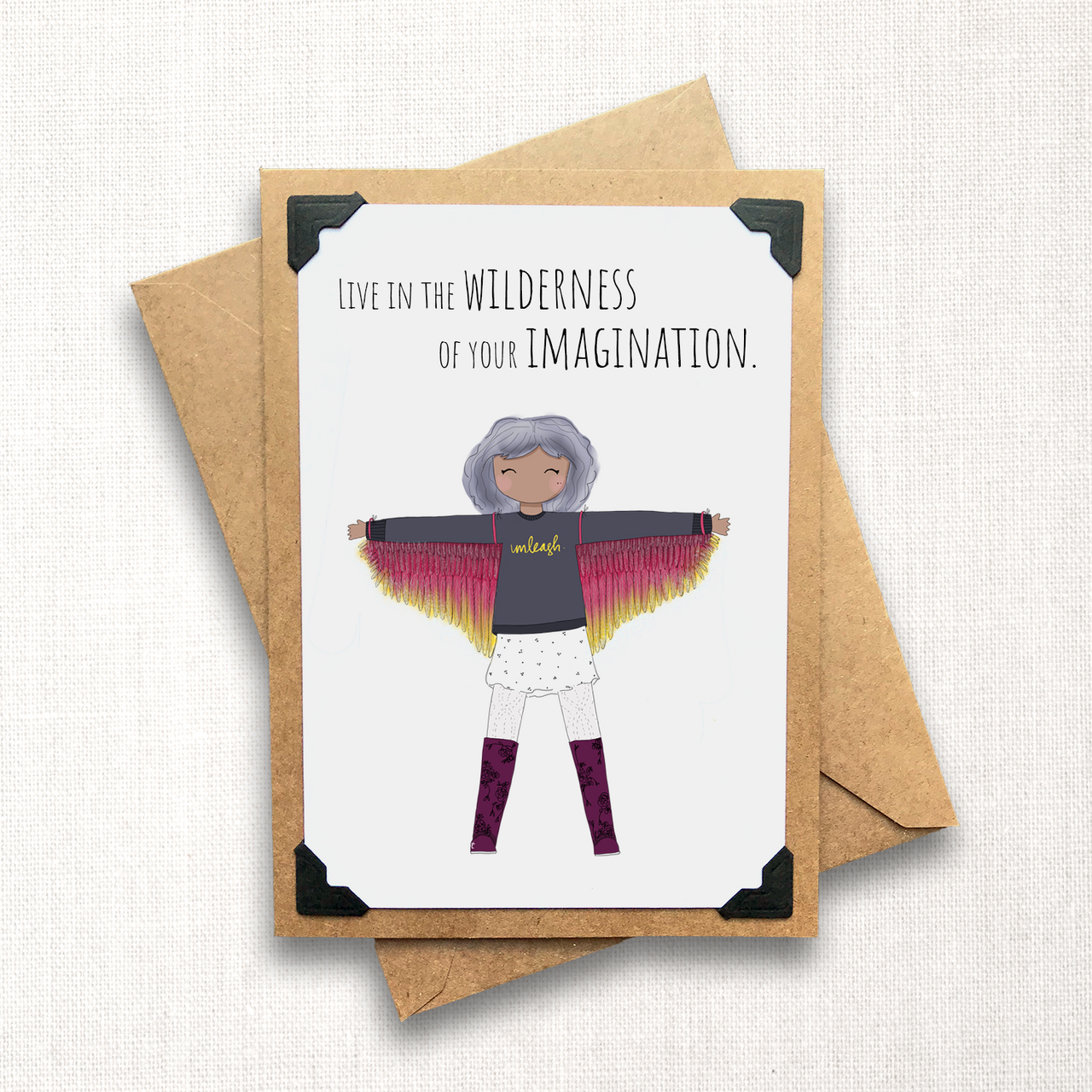 Live in the Wilderness of Your Imagination Note Card