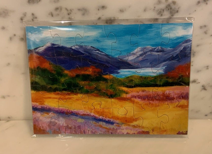 Perfect Summer Glacier Day Puzzle Postcard